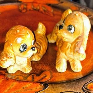 Adorable Cocker Spaniel Vintage Salt & Pepper Shakers Japan